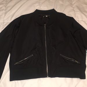 Black bomber jacket